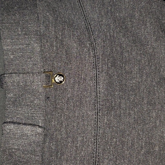 Tory Burch Black/gray Wool Straight Leg Dress Career Work Pants - Picture 8 of 9